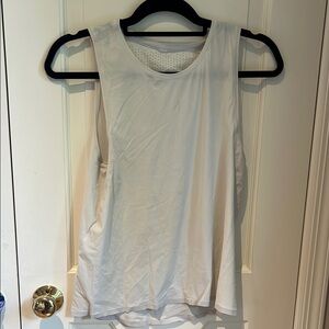 Lululemon Athletica White Muscle Tee Sleeveless Top